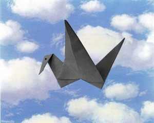 origami oiseau magritte